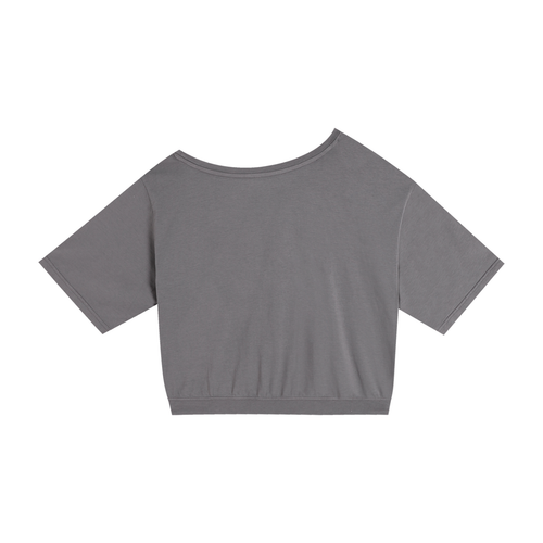 Asymmetric Shoulder Oversized Cotton T-Shirt